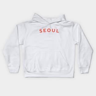 Seoul City Typography Kids Hoodie